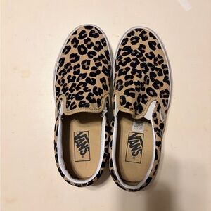 Vans Women’s Leopard Print Slip-On Shoes